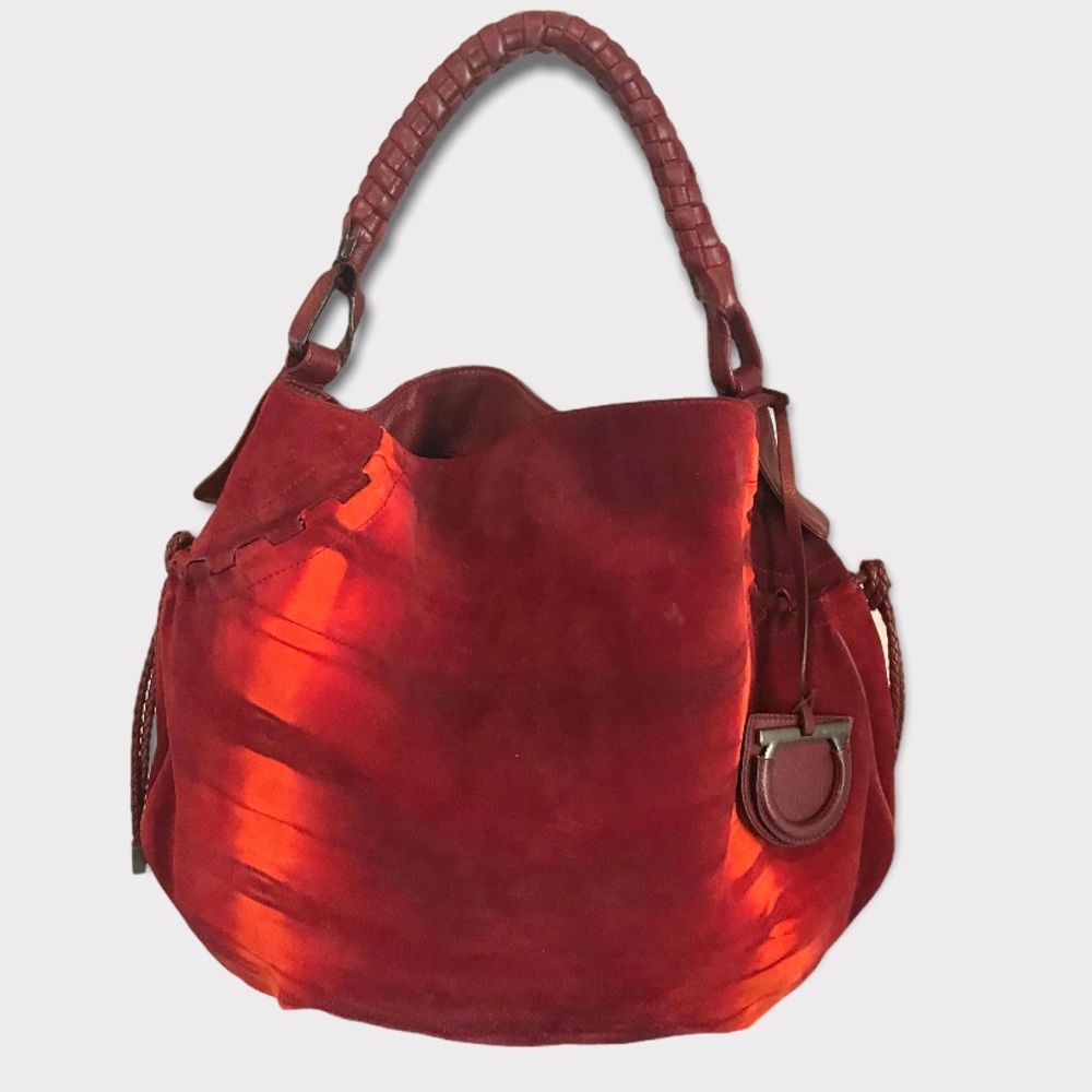 Ferragamo Suede Ombré Tie Dye Hobo